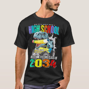 Camiseta Cuidado con la escuela secundaria aquí vengo monst
