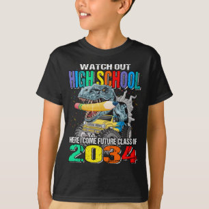 Camiseta Cuidado con la escuela secundaria que vengo en el 