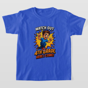 Camiseta Cuidado con la historieta de 4º grado de vuelta a