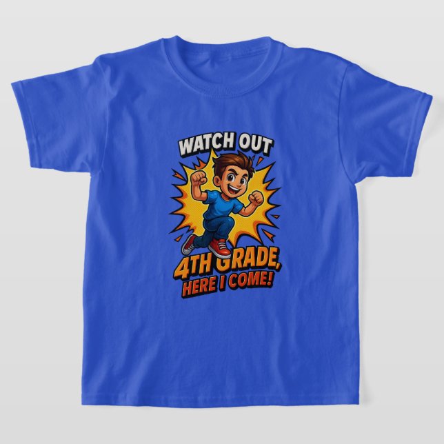 Camiseta Cuidado con la historieta de 4º grado de vuelta a  (Distribución)