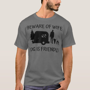 Camiseta Cuidado con la mujer de perro es amante de los per