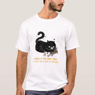 Camiseta Cuidado con la noche, niño. Todos los gatos son ne