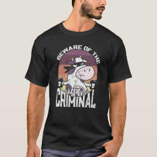 Camiseta Cuidado Con La Vaca Criminal Suave Para Niños