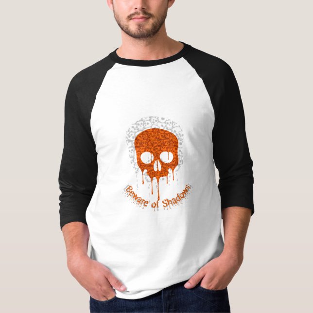 Camiseta Cuidado con las sombras - Skull Basic 3/4 Sleeve R (Anverso)