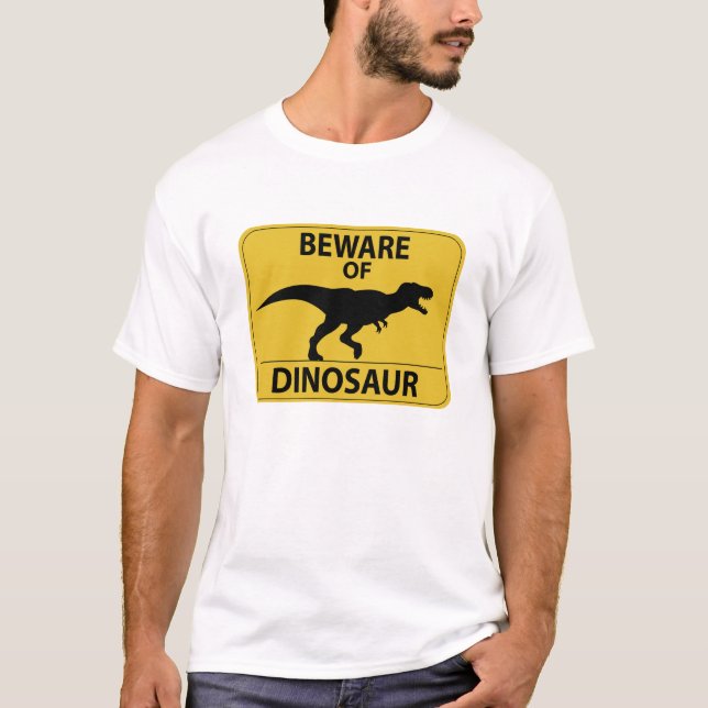 Camiseta Cuidado con los dinosaurios (Anverso)