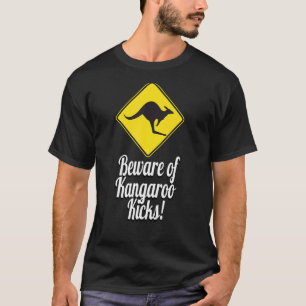 Camiseta Cuidado con los Kangaroo Kicks Kangaroo Rótulo Aus