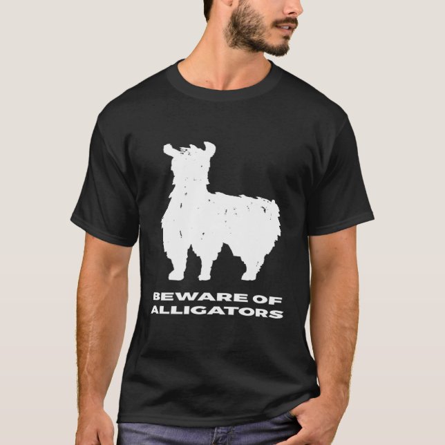 Camiseta Cuidado con los lagartos Llama (Anverso)