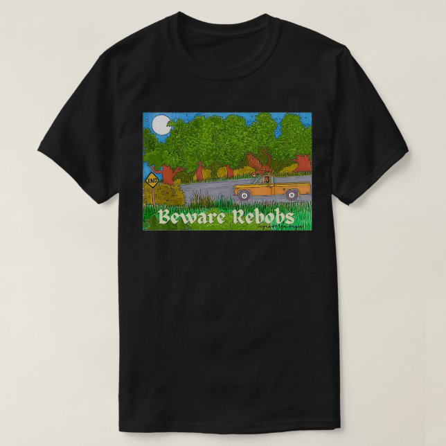 Camiseta Cuidado con los monos voladores de la leyenda del  (Diseño del anverso)