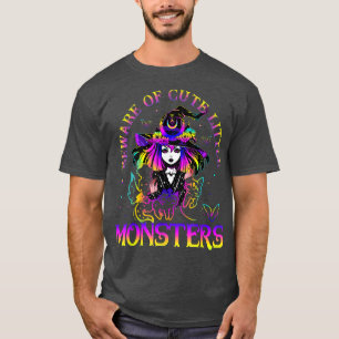 Camiseta Cuidado con los pequeños monstruos negros brutos