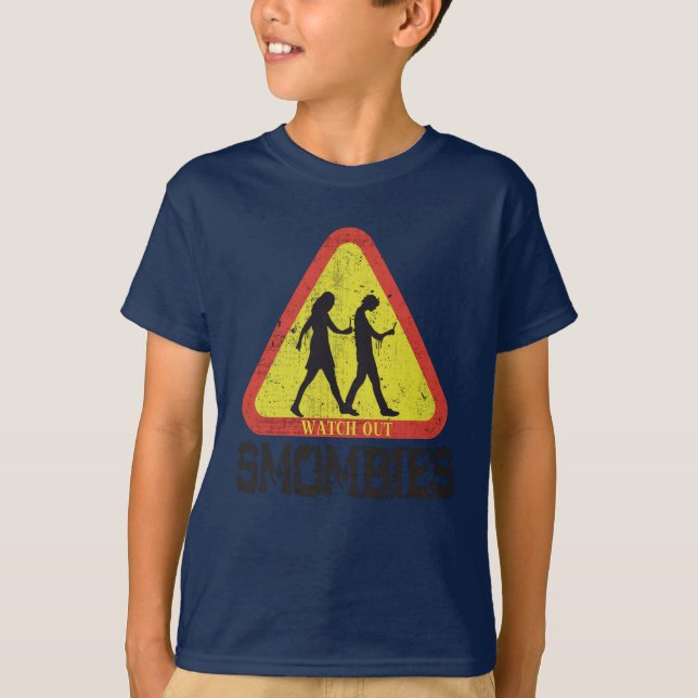 Camiseta Cuidado con los Smombies (Anverso)