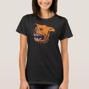 Camiseta Cuidado Con Que Mi Rottweiler Atacará A Perro Perr