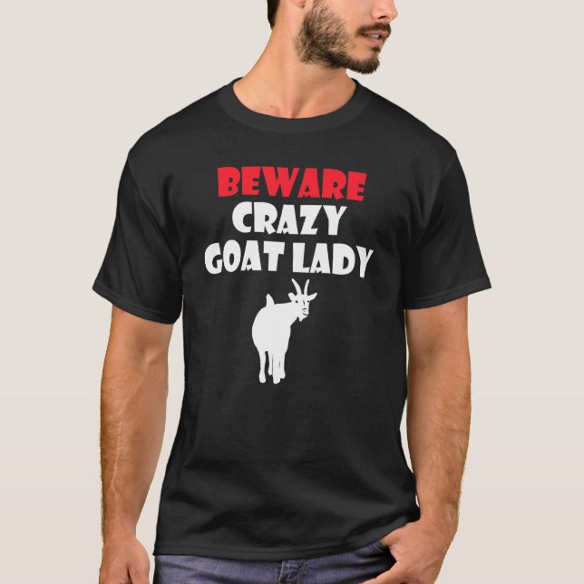 Camiseta Cuidado Crazy Goat Lady Goats (Anverso)