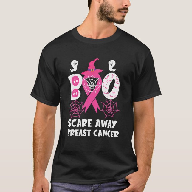 Camiseta Cuidado del Boo Evitar Conciencia sobre el Cáncer  (Anverso)