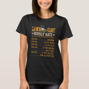 Camiseta Cuidado del césped Hourt Tasa Shirt Funny Lawn Mow