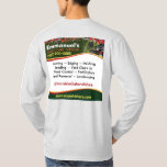Camiseta Cuidado del jardín paisajismo Grass Cortando la ca<br><div class="desc">Con estas camisetas marca tu negocio de corte de césped cuidado paisajístico. Personalizar añadiendo su propia información cuando sea necesario.</div>