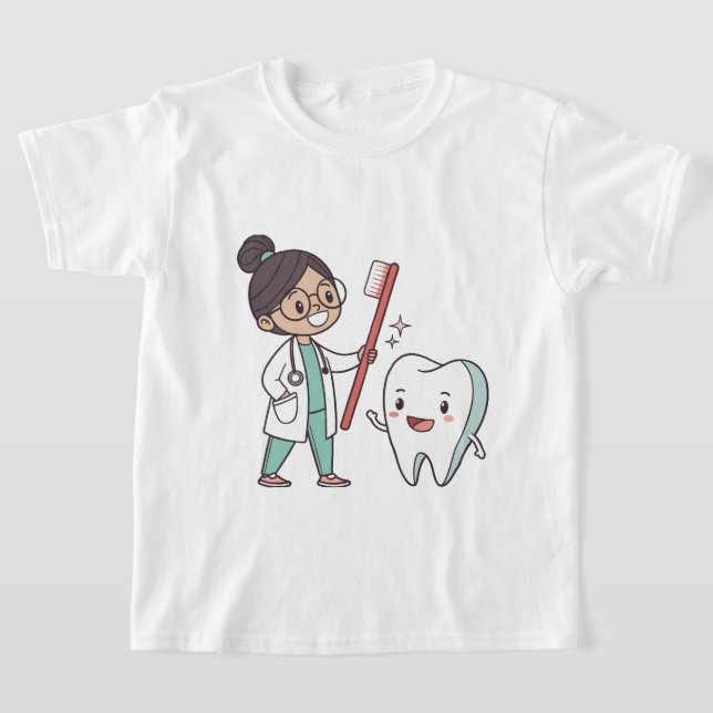 Camiseta Cuidado dental feliz (Distribución)
