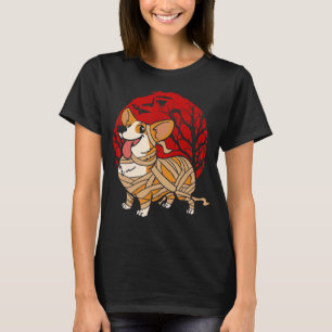 Camiseta Cuidado disfraz de Halloween Corgi Mummy Corgi De