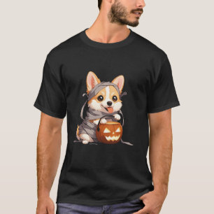 Camiseta Cuidado disfraz de Halloween Corgi Mummy Dog Lover