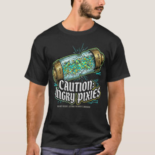 Camiseta Cuidado Electricista Pixies Enojados Regalo