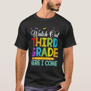 Camiseta Cuidado Equipo De 3er Grado De Vuelta Al Primer Dí