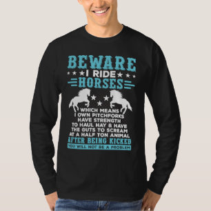Camiseta Cuidado Equitación a Caballo Jinete de Caballo