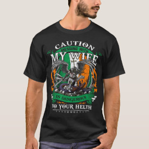 Camiseta cuidado, es peligroso confundir con mi esposa