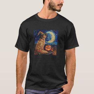 Camiseta Cuidado Golden Retriever Witch Funny Dog Halloween