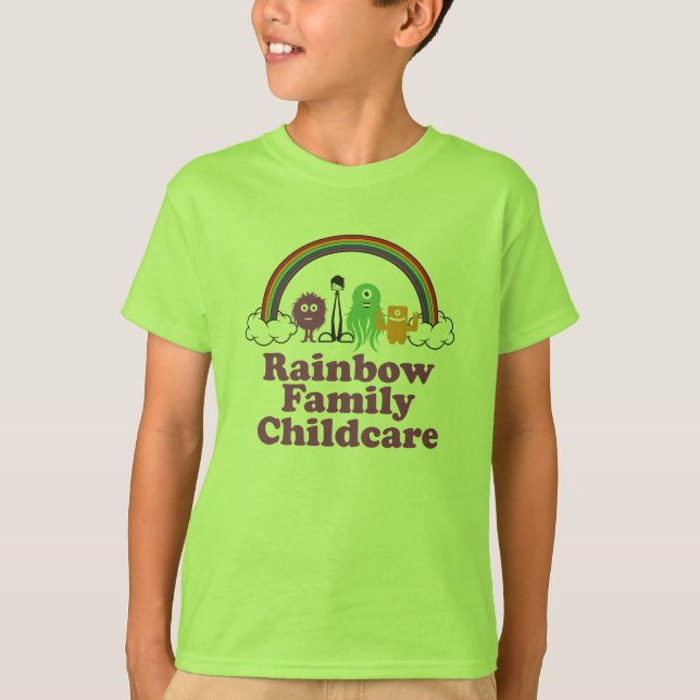Camiseta Cuidado infantil arcoiris (Anverso)
