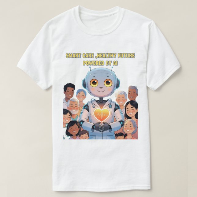 Camiseta Cuidado inteligente, vida feliz (Diseño del anverso)