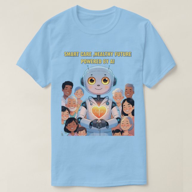 Camiseta Cuidado inteligente, vida feliz (Diseño del anverso)