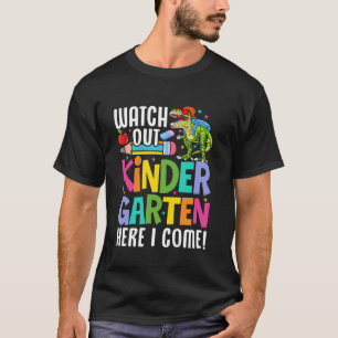 Camiseta Cuidado jardín de infancia aquí vengo gato gatito