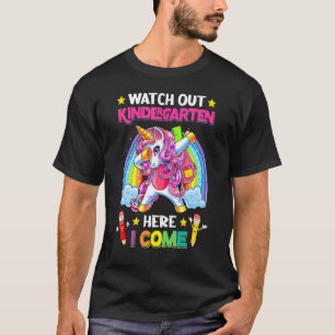 Camiseta Cuidado jardín de infancia aquí vengo Unicornio De
