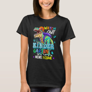 Camiseta Cuidado jardín de infantes aquí vengo dinosaurios