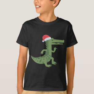 Camiseta Cuidado lagarto con Navidades divertidos de Santa 