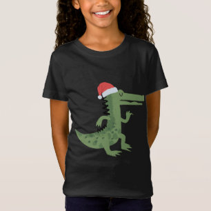 Camiseta Cuidado lagarto con Navidades divertidos de Santa