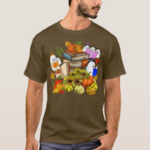 Camiseta Cuidado libro fantasma leyendo calabazas abundante