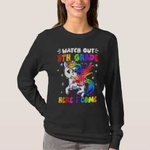 Camiseta Cuidado Lindo Unicornio 5to Grado Regreso a Clases