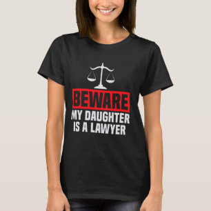 Camiseta Cuidado, Mi Hija Es Un Funn De Graduación De La Ab