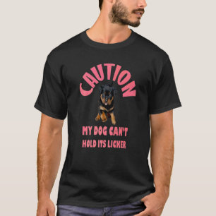Camiseta Cuidado Mi Perro No Puede Contener Su Lengua Rottw