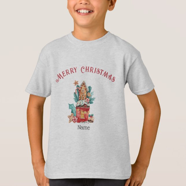 Camiseta ¡CUIDADO! Navidades Sweet House Name, Youth XS - X (Anverso)