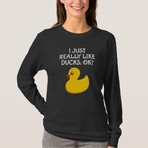 Camiseta Cuidado Pato De Goma Me Gusta Realmente Los Patos