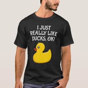 Camiseta Cuidado Pato De Goma Me Gusta Realmente Los Patos