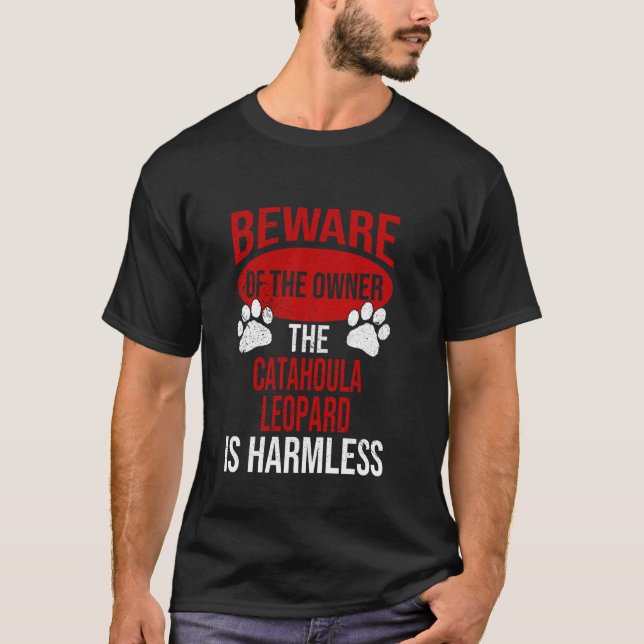 Camiseta Cuidado - Perro Papá Perro Mamá Perro Catahoula Le (Anverso)