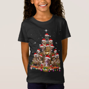Camiseta Cuidado Pitbull Árbol de Navidad Perro Santa Xmas