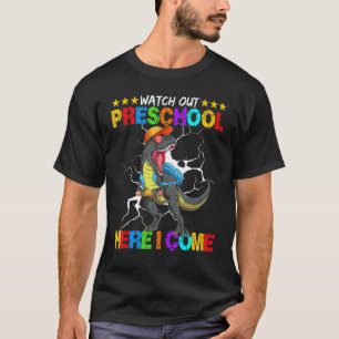 Camiseta Cuidado Preescolar Aquí Vengo Dinosaurio De Vuelta