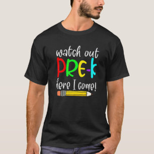 Camiseta Cuidado Previo A K Aquí Vengo Chicas Cute Niños