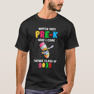 Camiseta Cuidado Previo A La K Aquí Llego Futura Clase 2035