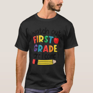 Camiseta Cuidado Primer Grado Aquí Llego Chicas Primer Grad