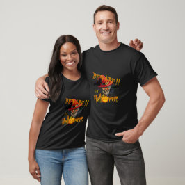 Camiseta Cuidado que es Halloween Calavera Embrujada