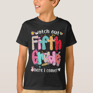 Camiseta Cuidado Quinto Grado Aquí Vengo De Vuelta Al Coleg